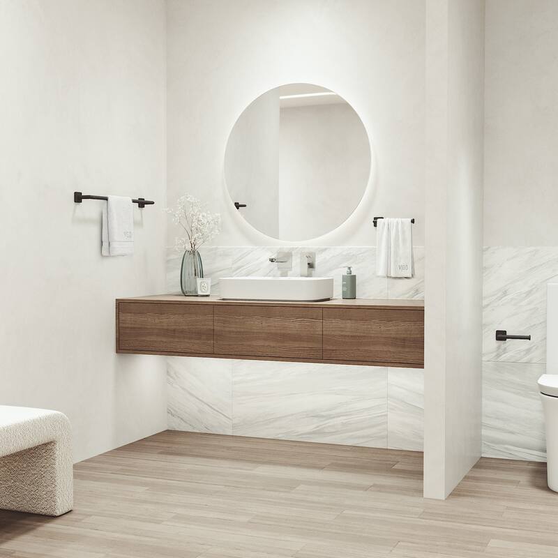 VIGO Satro 3-Piece Bathroom Hardware Accessory Set with 24 in. Towel Bar, Toilet Paper Holder, Hand Towel Holder