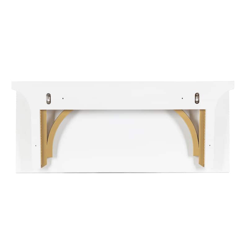 Kate and Laurel Corblynd Wood Wall Mounted Desk