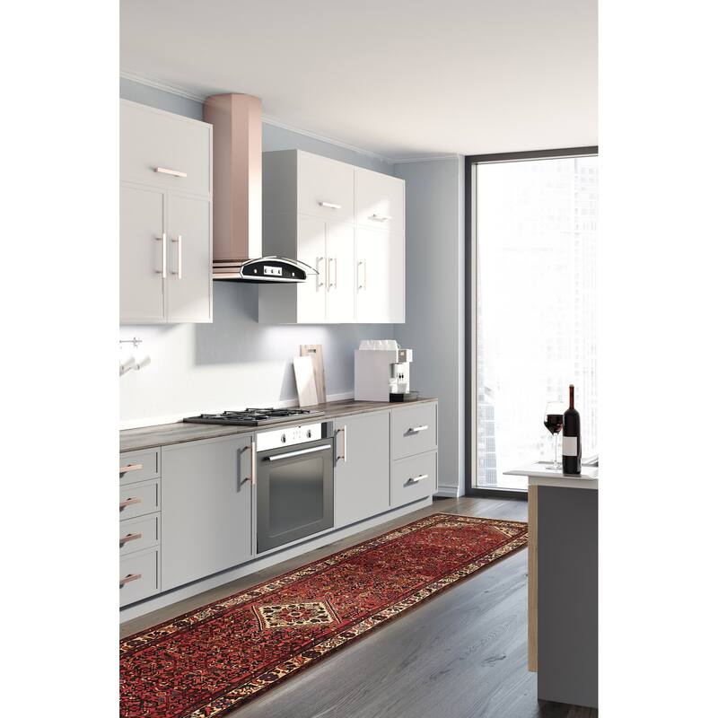 ECARPETGALLERY Hand-knotted Andelz Dark Copper Wool Rug - 2'6 x 12'7