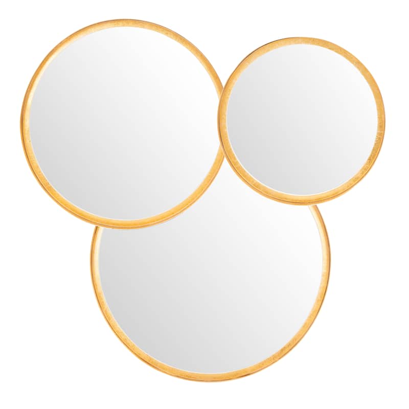 SAFAVIEH Heaven 23-inch Abstract 3-Circle Round Mirror - 22.5" W x 3.5" L x 22.5" H - 23Wx4Dx23H