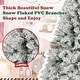 preview thumbnail 34 of 53, 6ft or 7ft Artificial Snow Flocked Christmas Tree with Metal Stable Stand Base for Indoor and Outdoor Holiday Decoration