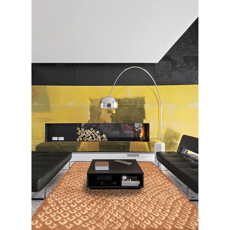 ECARPETGALLERY Hand-knotted Opulence Brown Silk, Wool Rug - 8'1 x 9'10