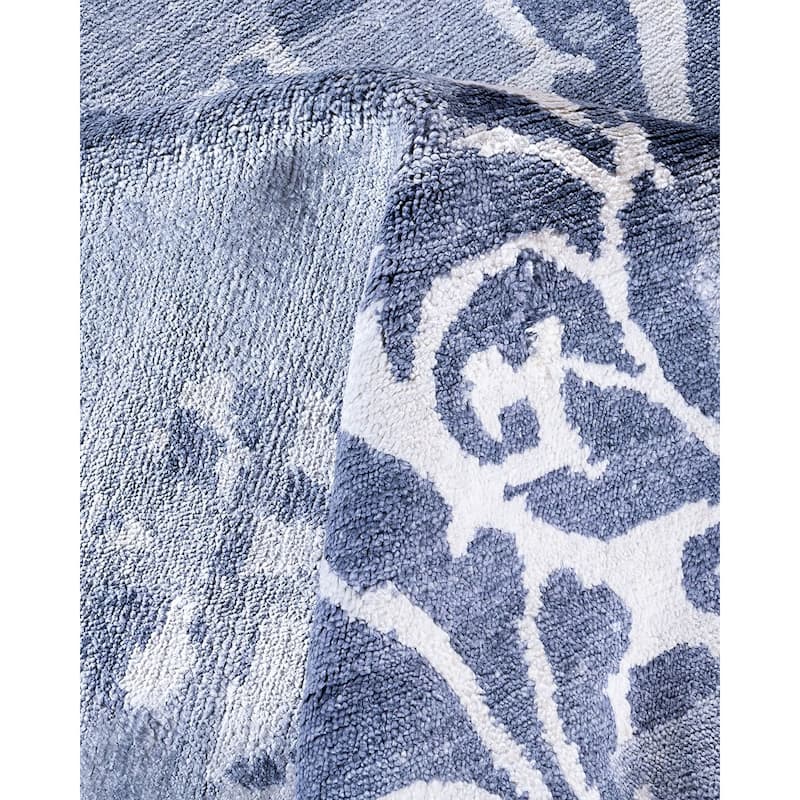 Modern One-of-a-Kind Hand-Knotted Area Rug, Purple - 8' 3" x 10' 2"