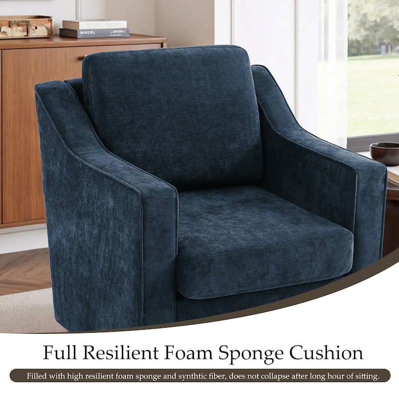Modern Swivel Upholstered Armchair Accent chair Set of 2