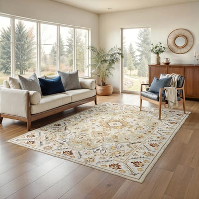 Style Haven Ava Hand-tufted Wool Loop-pile Tribal Bohemian Area Rug