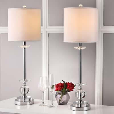 SAFAVIEH Lighting Tanja 31-inch Crystal Crystal Candlestick Lamp (Set of 2) - 10"x10"x31" - 10Wx10Dx31H