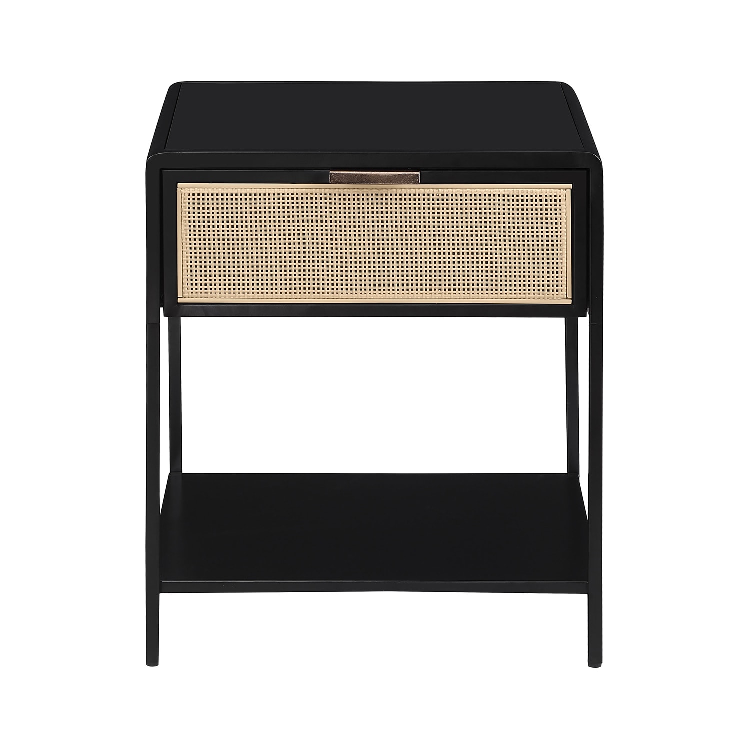 1 Drawer and 1 Open Shelf Metal Side Table