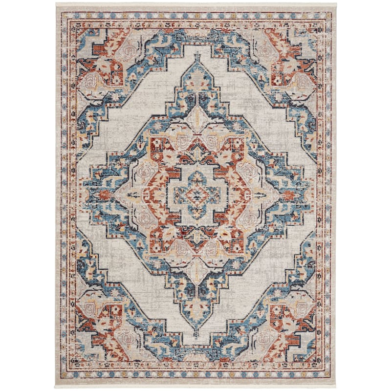 Nourison Geneva Traditional Bordered Area Rug.