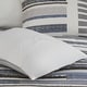 preview thumbnail 7 of 9, INK+IVY Serena 3 Piece Cotton Printed Duvet Cover Set w/trims Navy