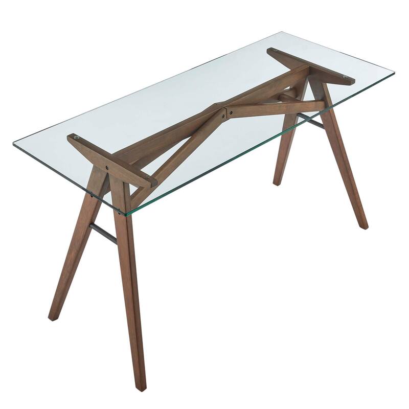 Steadfast Glass-Top Glass Top Office Desk