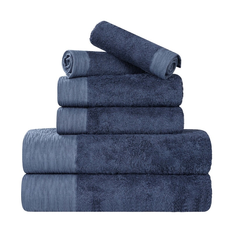 Superior Sierra Rayon From Bamboo Cotton Blend 6 Piece Bathroom Towel Set