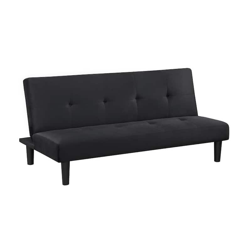 Boston Black Tufted Convertible Sofa Bed