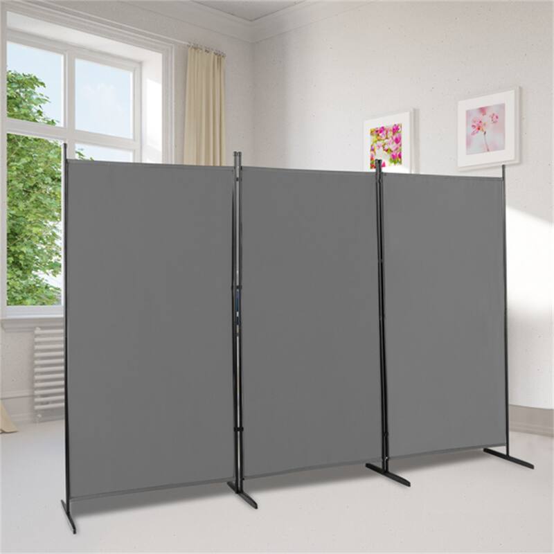 6FT Polyester Fabric Plastic Foldable Screen