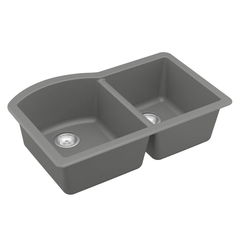 Karran Undermount Quartz Double Bowl Kitchen Sink