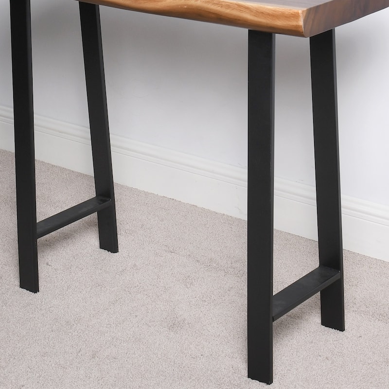 Natural Wood Rectangle Coffee Console Table