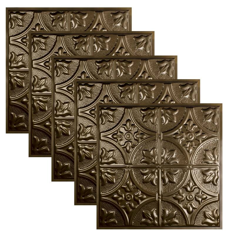 Great Lakes Tin Jamestown Lay-in Ceiling Tile - Bronze Burst - 2 x 2