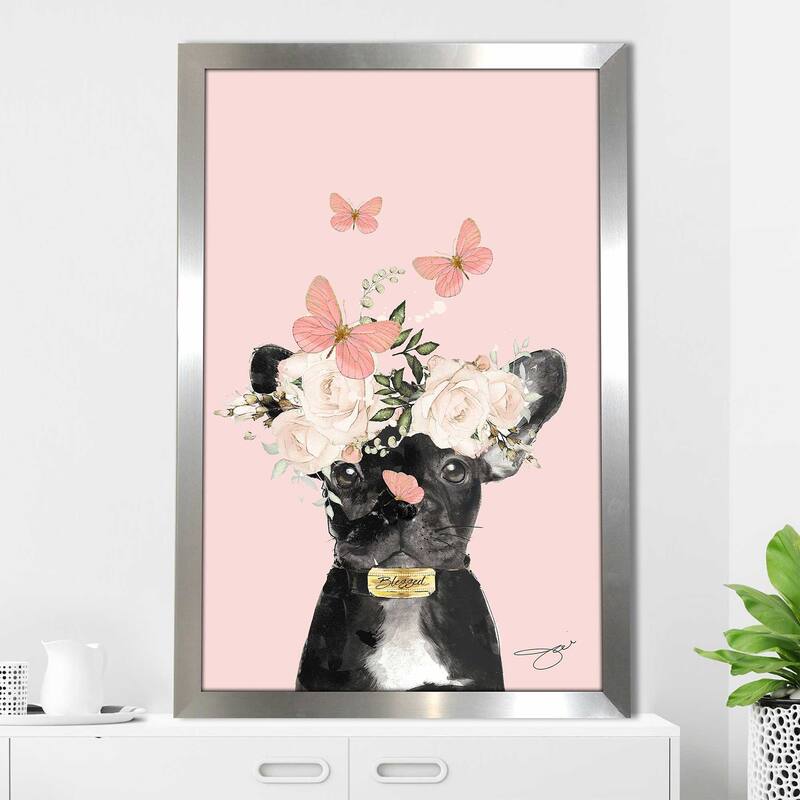 "Flower Frenchie" by Jodi Print on Acrylic