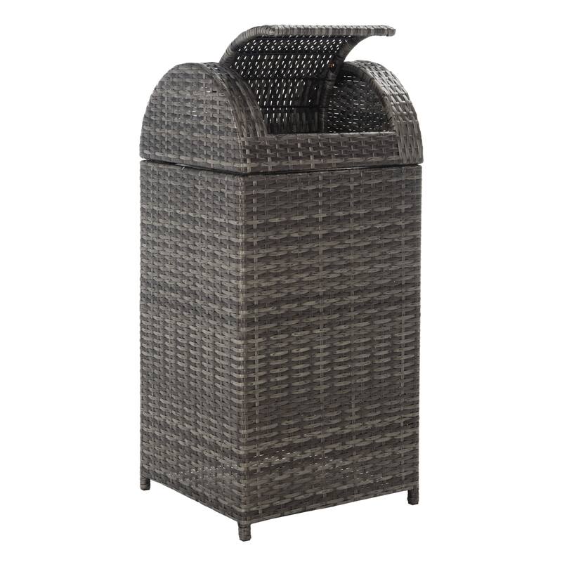 SAFAVIEH Outdoor Mazeli Trash Bin (Fully Assembled)