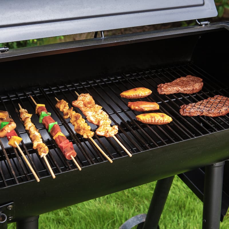 Charcoal Grill with Offset Smoker, All Metal Steel Made Outdoor Smoker, Best Combo for Outdoor Garden Patio and Backyard Cooking