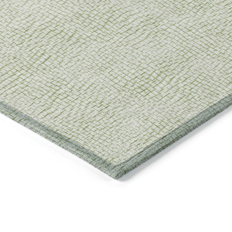 Machine Washable Indoor/ Outdoor Solid Causal Chantille Rug