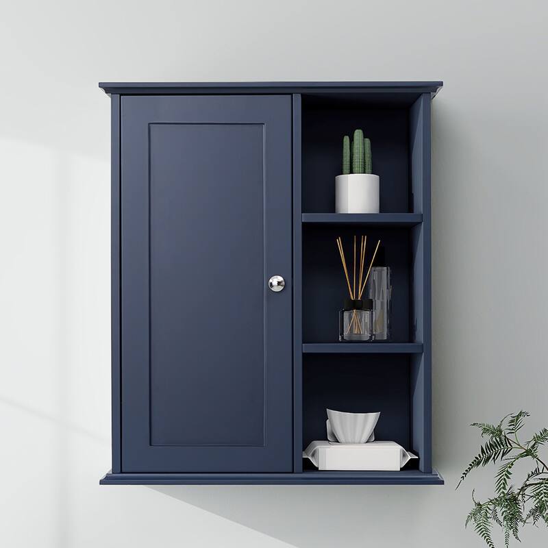 Bathroom Wall Cabinet with Soft-Closing Hinges, MDF Construction, and Versatile Storage for Home or Office Use