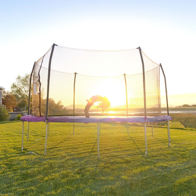 Skywalker Trampolines Purple 17-foot Oval Trampoline with Enclosure