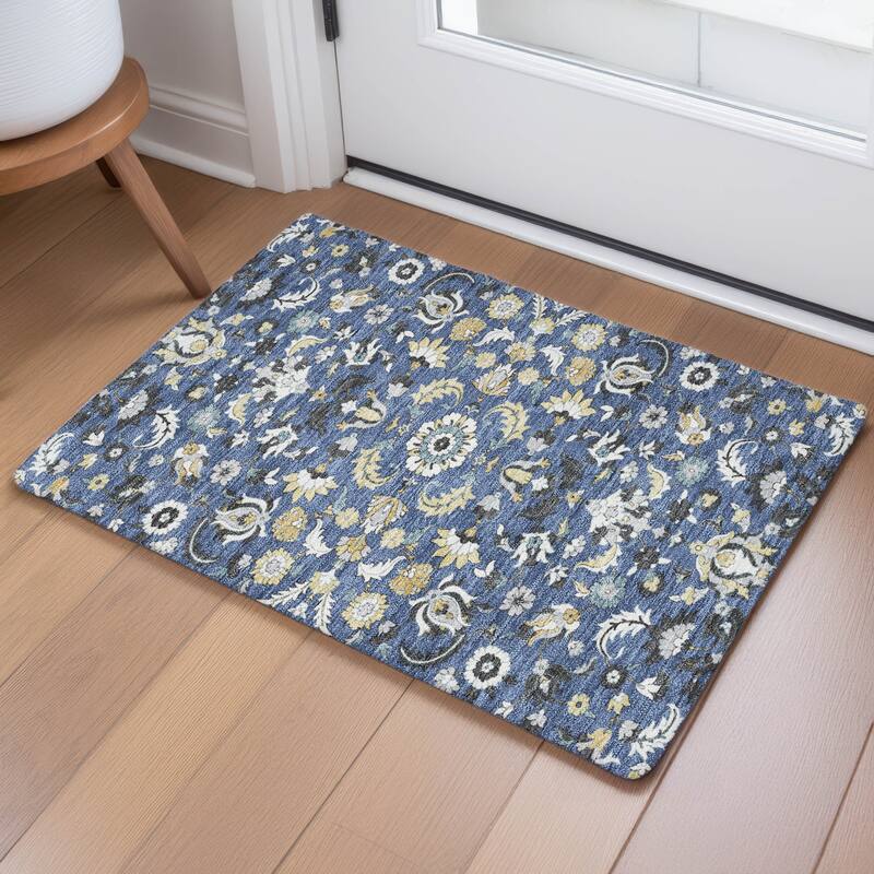 Machine Washable Indoor/ Outdoor Traditional Lanelle Chantille Rug