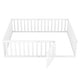 preview thumbnail 17 of 19, Wood Floor Bed Frame with Fence and Door, Suitable for Young Children