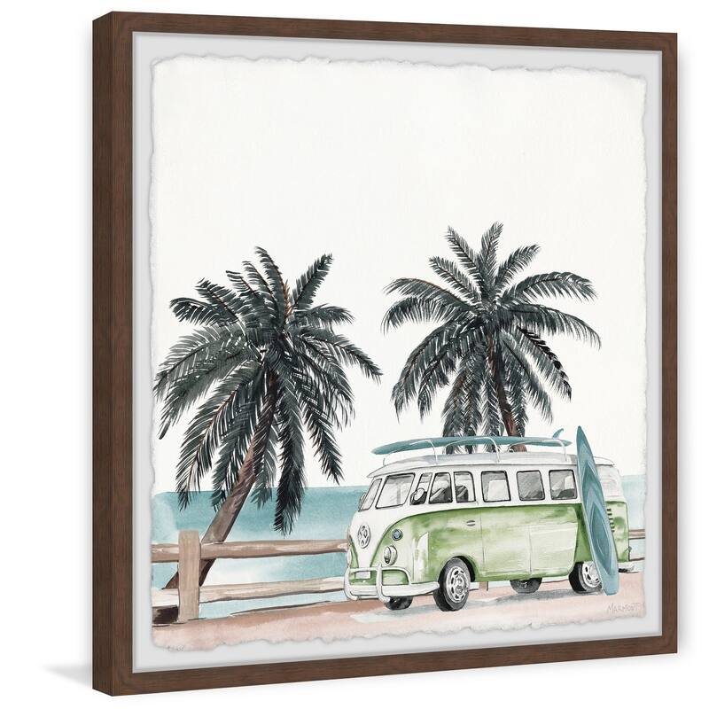 'Vintage Camper Van' Framed Painting Print
