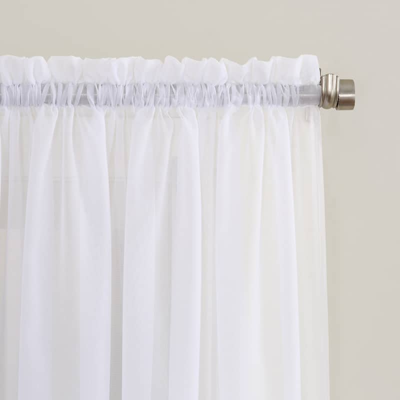 No. 918 Emily Voile Sheer Rod Pocket 1-Piece Curtain Panel, Single Panel