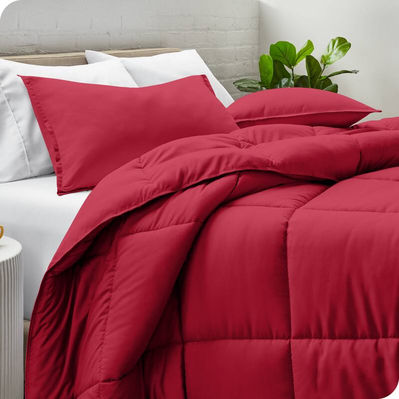 Bare Home Hypoallergenic Down Alternative Comforter Set - Twin - Twin XL - Coral