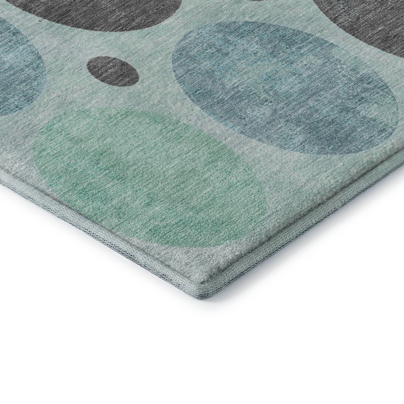 Premium Washable Super Soft Casual Circles Mayfield Rug