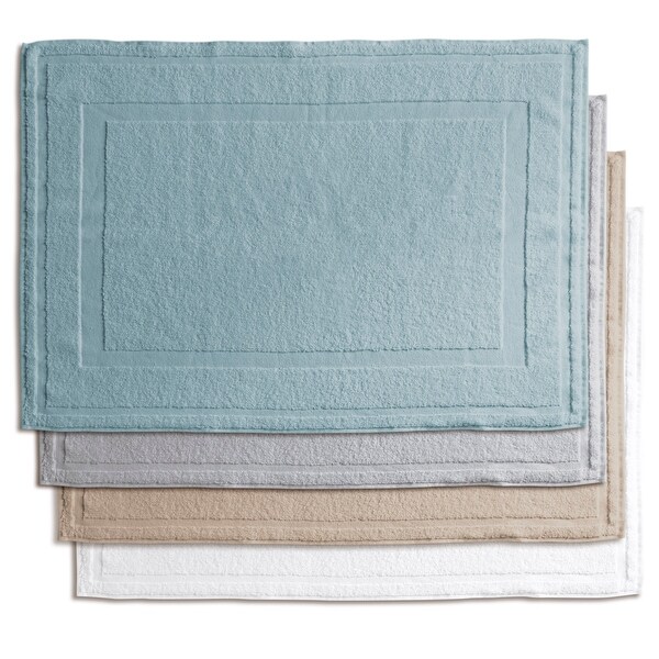 Brielle Home Emery White Terry Bath Mat 20 x 28 inches On Sale Bed Bath Beyond 29611443