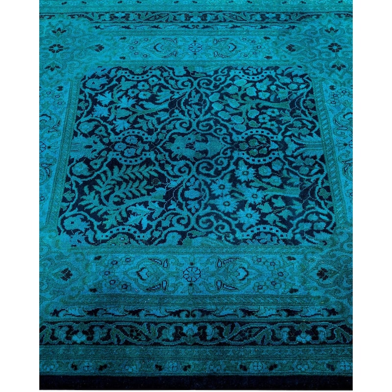 Fine Vibrance, One-of-a-Kind Handmade Runner Rug - Black, 3' 1" x 18' 2" - 3' 1" x 18' 2"