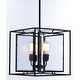 preview thumbnail 4 of 2, Era 4-light 15.75" Wide Steel Pendant - Black