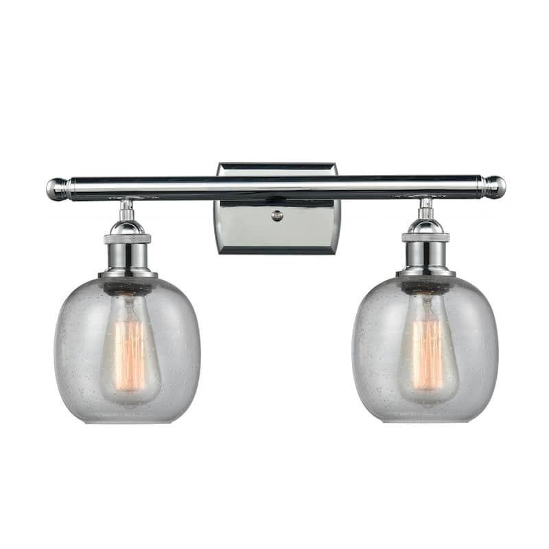 Innovations Lighting Belfast 2 Light 16" Wide Bathroom Vanity Light - Polished Chrome / Clear Seedy