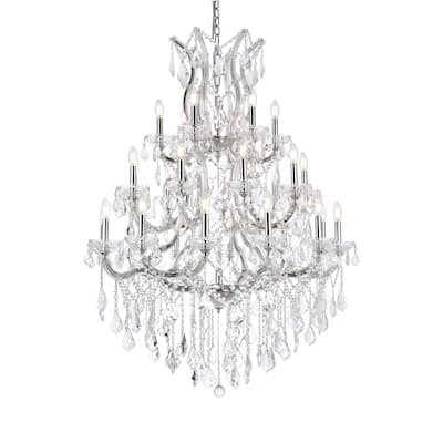 Elegant Lighting 2800D38/RC Maria Theresa 28 Light 38" Wide Crystal
