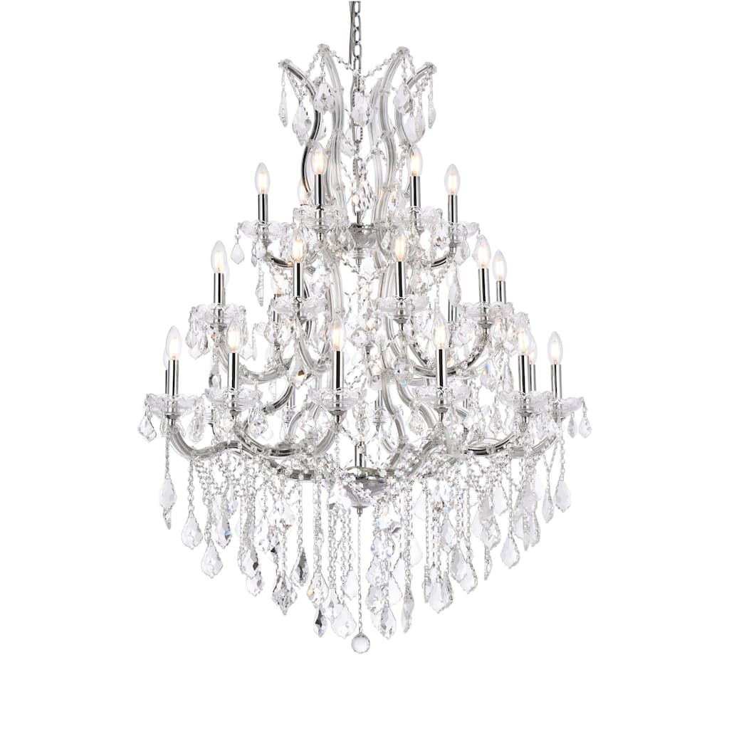 Elegant Lighting 2800D38/RC Maria Theresa 28 Light 38" Wide Crystal