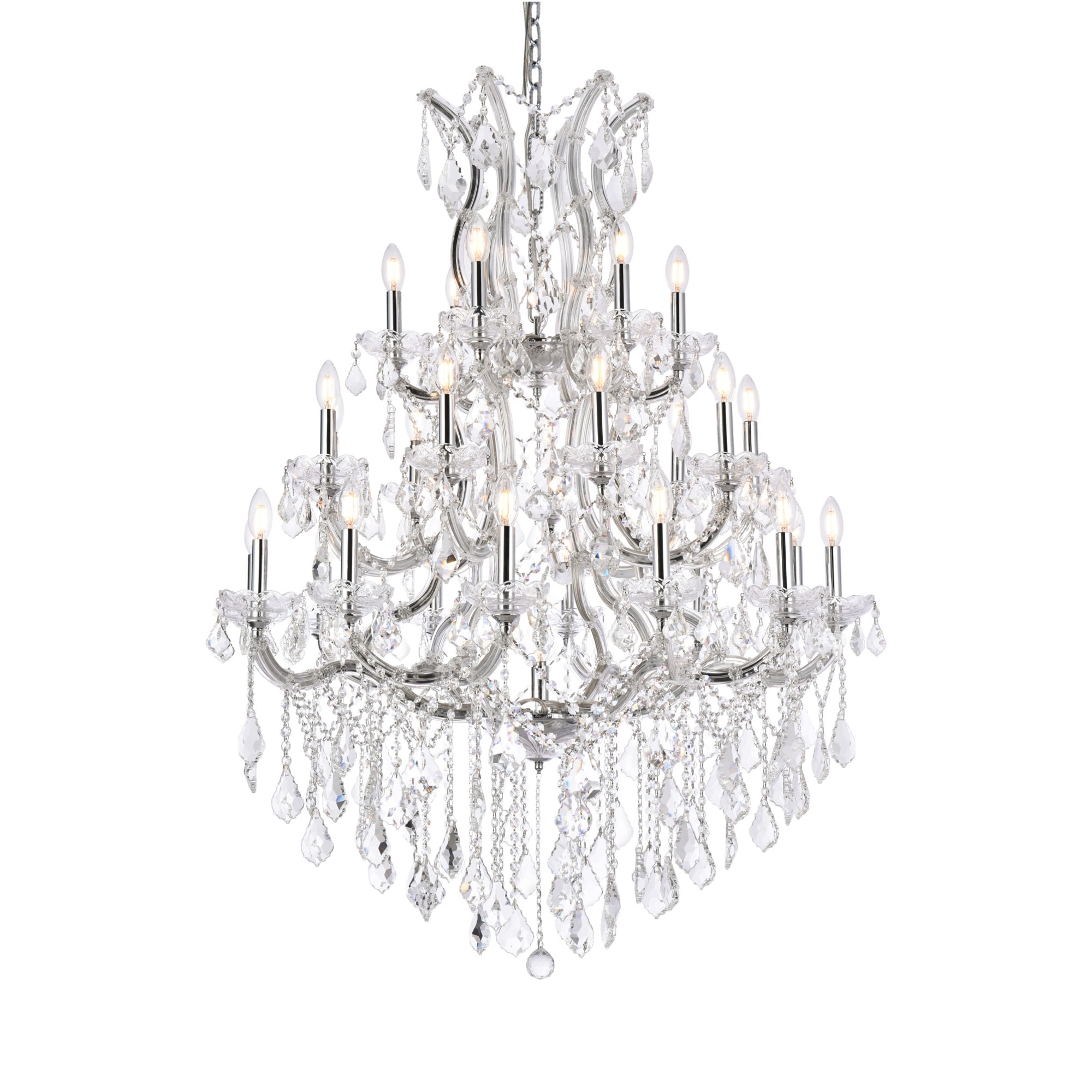 Elegant Lighting 2800D38/RC Maria Theresa 28 Light 38" Wide Crystal