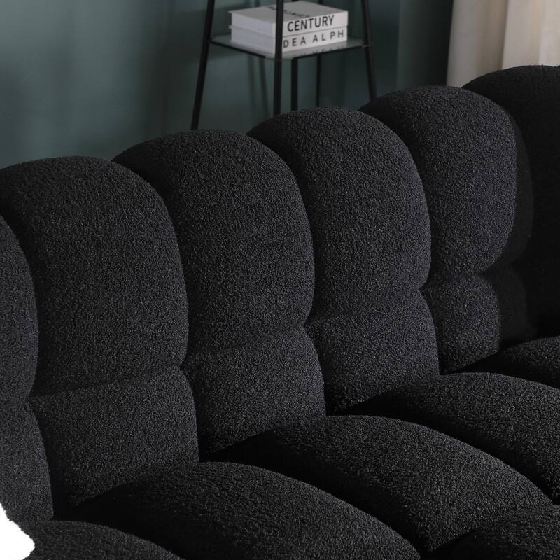 35.83" Deepth Marshmallow Boucle Sofa for Living Room