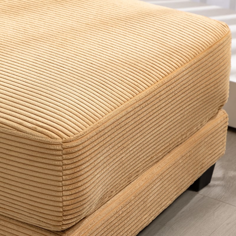 The Contemporary Oversized Corduroy Ottoman