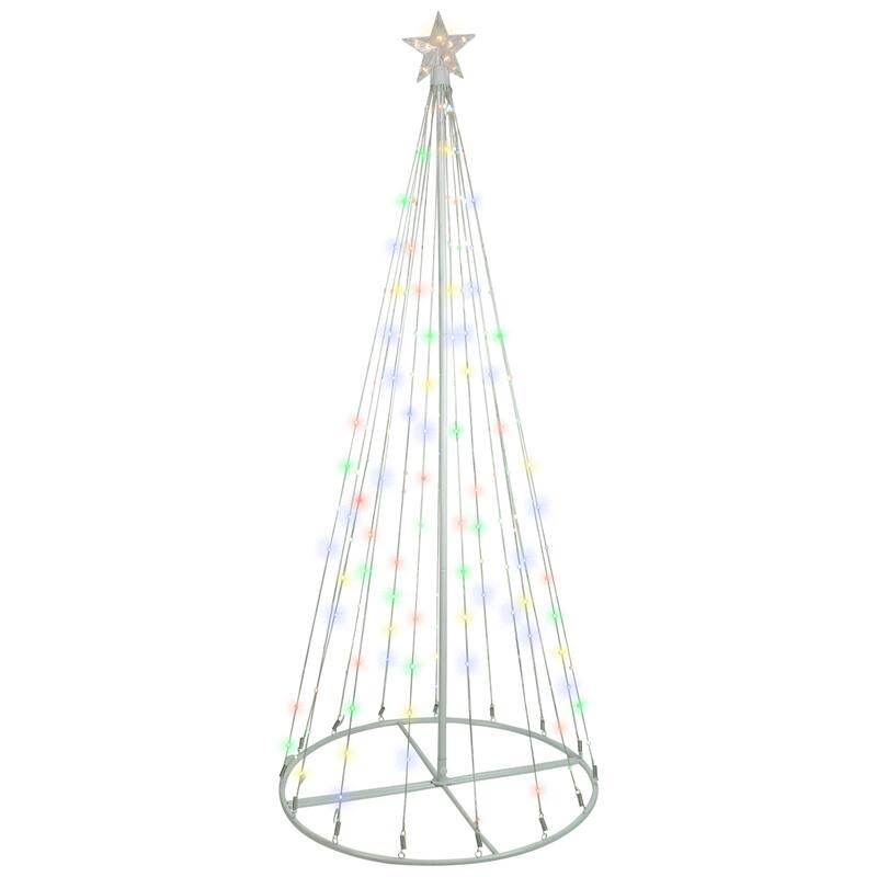 6' LED Color Changing Multiple Function Outdoor Show Cone Tree