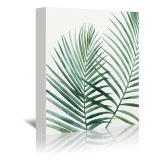 Americanflat - 8" x 10" Emerald Palms by Modern Tropical Wrapped Canvas Wall Art