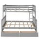 preview thumbnail 18 of 54, Space-Saving Twin Over Full Bunk Bed with Drawers, Solid Wood Frame with Guardrails and Ladder, Detachable into 2 Platform Beds