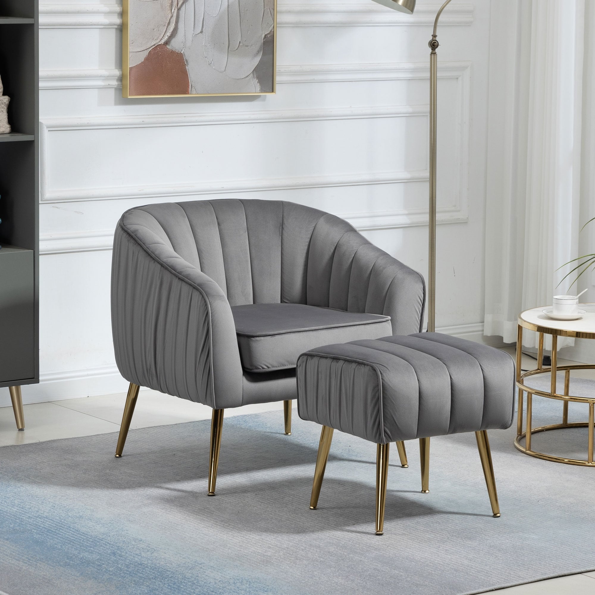 Scallop hotsell grey chair