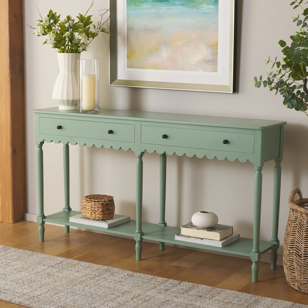 SAFAVIEH Haven 2-Drawer Large Console Table - 58"W x 13"D x 32"H