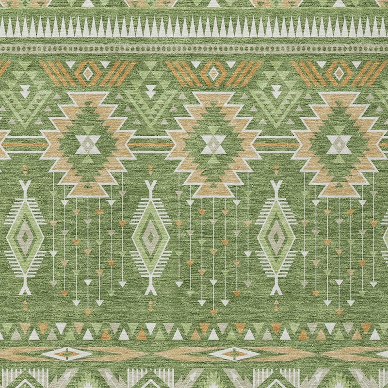HomeRoots Aztec Transitional Rectangle Outdoor Rug
