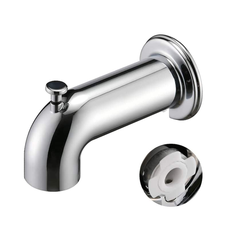 6.22 in. Slip-On Tub Spout/Bathtub Faucet with Diverter 1/2 Inch Slip Fit Connection - Copper Pipe - Chrome
