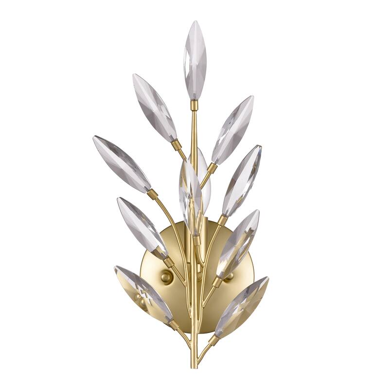 Elk Home Flora Grace Champagne Gold With Clear Crystal Shade Sconce