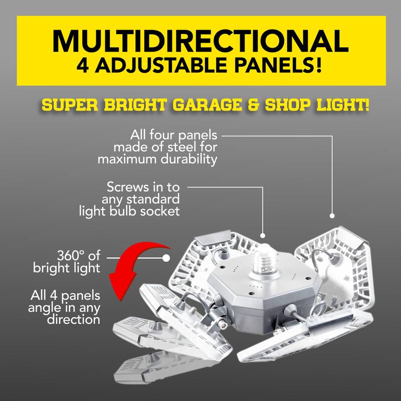 Bell + Howell Quadburst 5500 Lumens Multi-Directional  LED White Ceiling Light